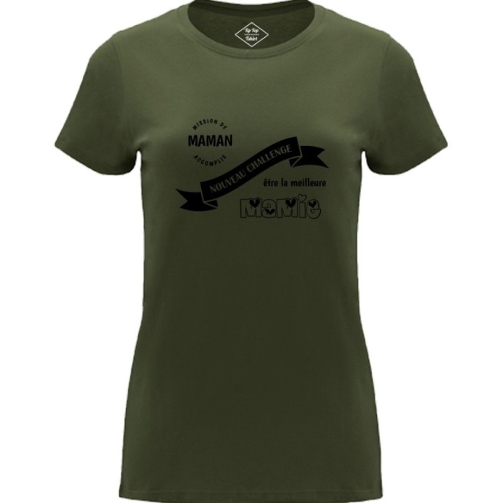 Tip Top Tshirt - T-shirt Femme Nouveau challenge : Meilleure Mamie - Made in France
