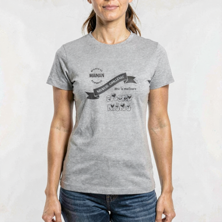 Tip Top Tshirt - T-shirt Femme Nouveau challenge : Meilleure Grand-Mère - Made in France