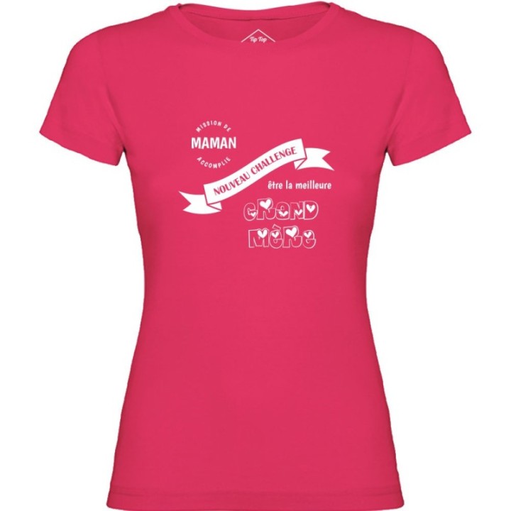 Tip Top Tshirt - T-shirt Femme Nouveau challenge : Meilleure Grand-Mère - Made in France