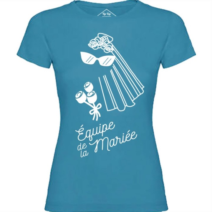 Tip Top Tshirt - T-shirt Femme Equipe de la mariée - Made in France