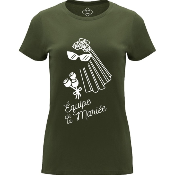Tip Top Tshirt - T-shirt Femme Equipe de la mariée - Made in France