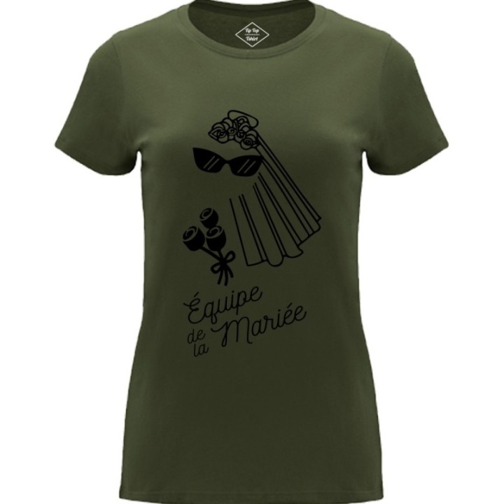 Tip Top Tshirt - T-shirt Femme Equipe de la mariée - Made in France