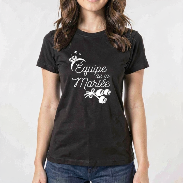 Tip Top Tshirt - T-shirt Femme Equipe de la mariée - Made in France