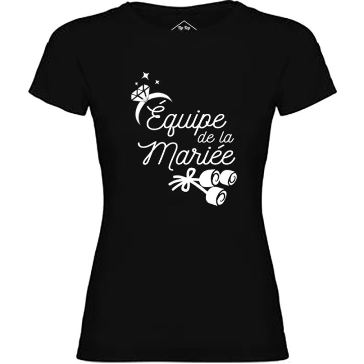 Tip Top Tshirt - T-shirt Femme Equipe de la mariée - Made in France
