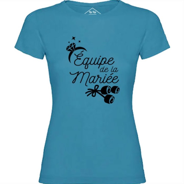 Tip Top Tshirt - T-shirt Femme Equipe de la mariée - Made in France