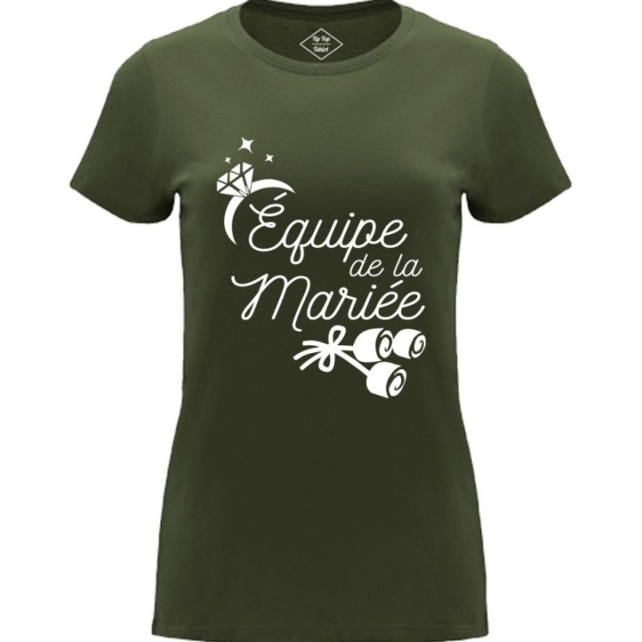Tip Top Tshirt - T-shirt Femme Equipe de la mariée - Made in France