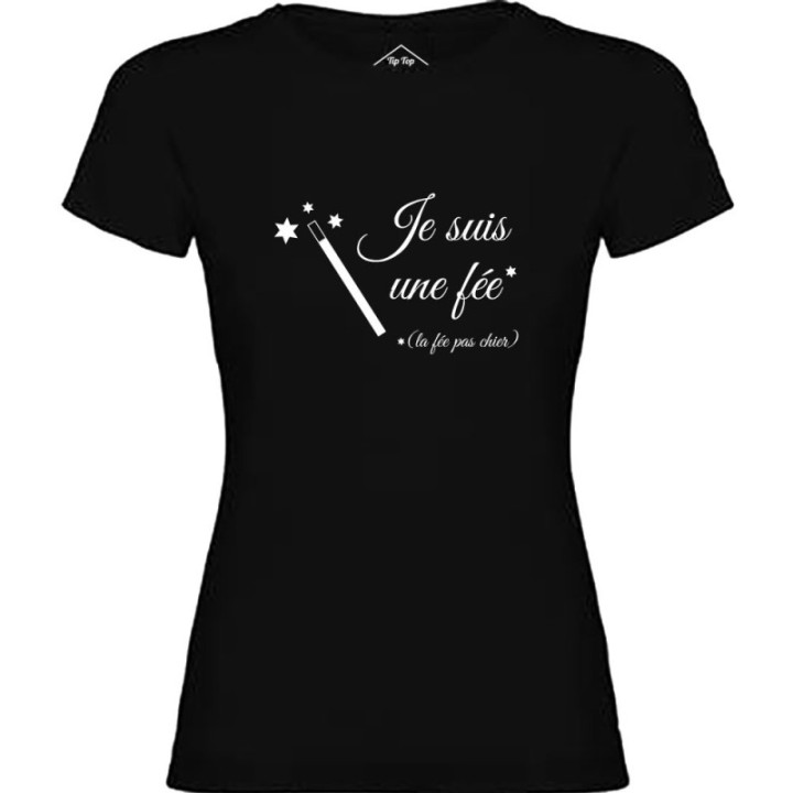 Tip Top Tshirt - T-shirt Femme La fée pas chier - Made in France