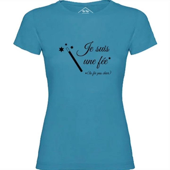 Tip Top Tshirt - T-shirt Femme La fée pas chier - Made in France