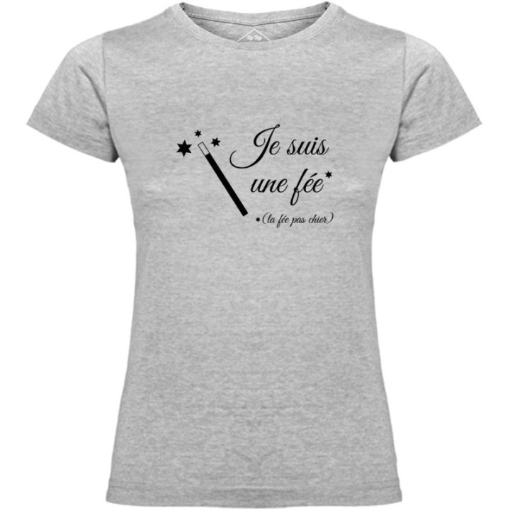 Tip Top Tshirt - T-shirt Femme La fée pas chier - Made in France
