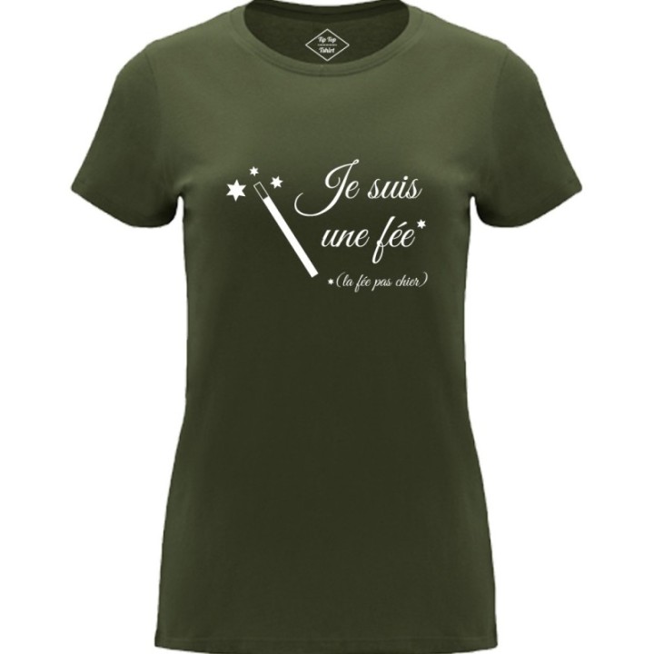 Tip Top Tshirt - T-shirt Femme La fée pas chier - Made in France