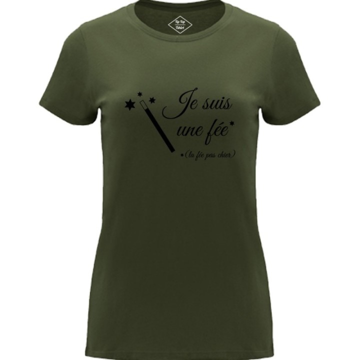 Tip Top Tshirt - T-shirt Femme La fée pas chier - Made in France