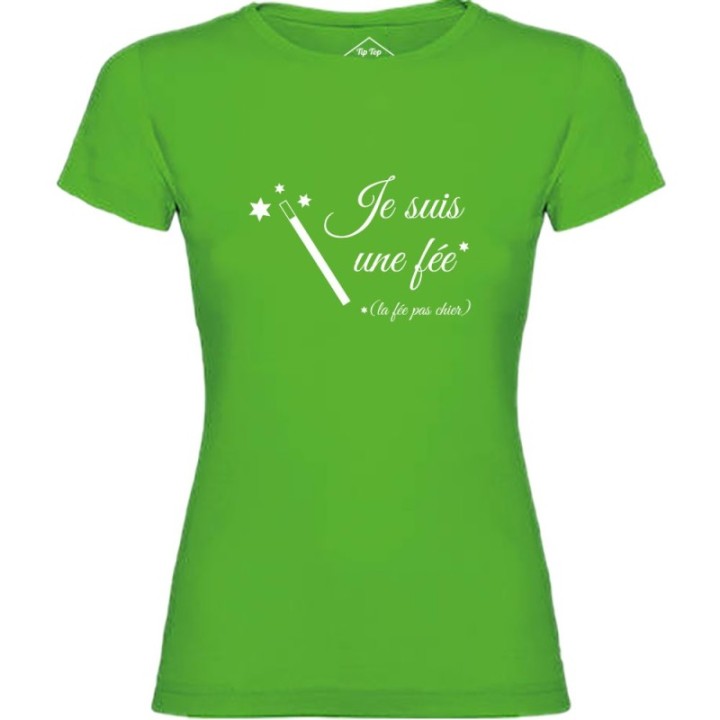 Tip Top Tshirt - T-shirt Femme La fée pas chier - Made in France