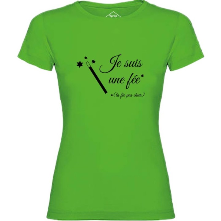 Tip Top Tshirt - T-shirt Femme La fée pas chier - Made in France