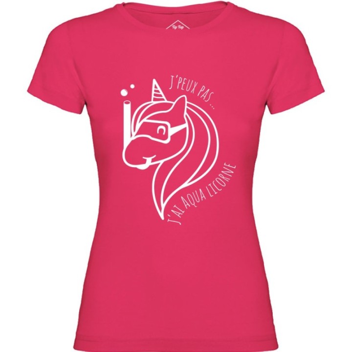 Tip Top Tshirt - T-shirt Femme Aqua licorne - Made in France