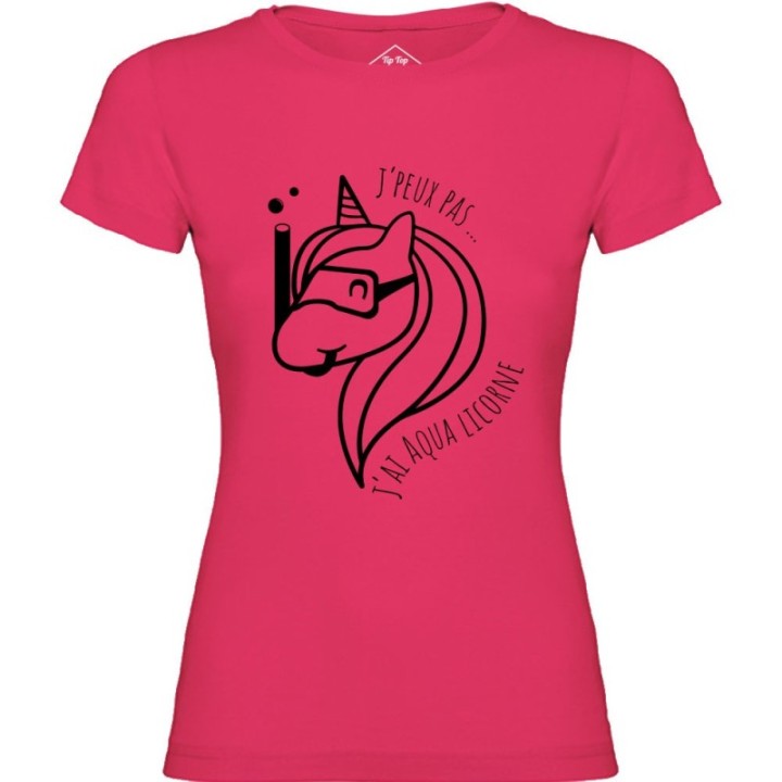Tip Top Tshirt - T-shirt Femme Aqua licorne - Made in France