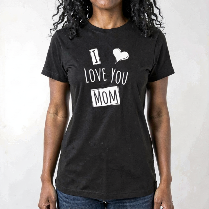 Tip Top Tshirt - T-shirt Femme I love you Mom - Made in France