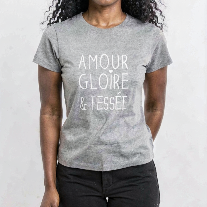 Tip Top Tshirt - T-shirt Femme Amour, Gloire & Fessée - Made in France