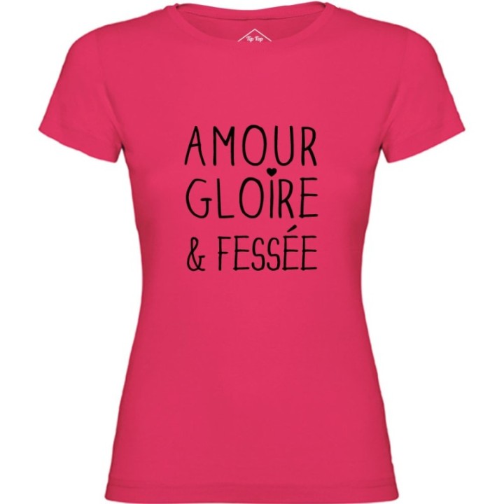 Tip Top Tshirt - T-shirt Femme Amour, Gloire & Fessée - Made in France