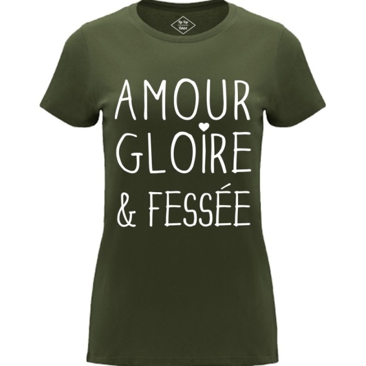 Tip Top Tshirt - T-shirt Femme Amour, Gloire & Fessée - Made in France