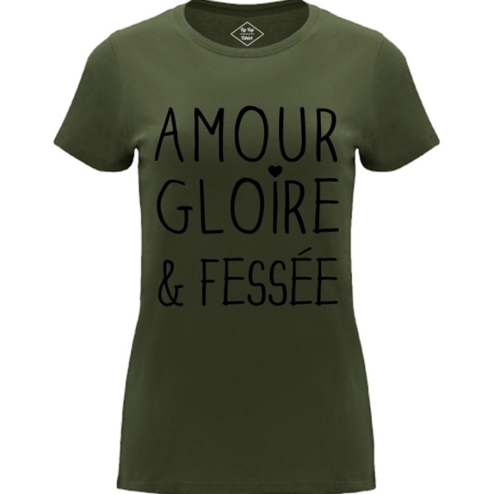 Tip Top Tshirt - T-shirt Femme Amour, Gloire & Fessée - Made in France