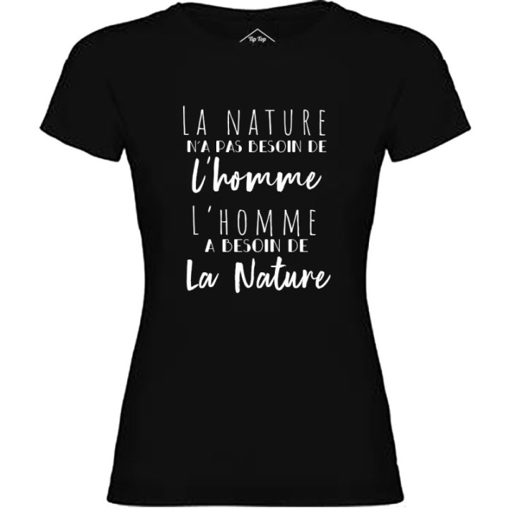 Tip Top Tshirt - T-shirt Femme L'homme et la nature - Made in France