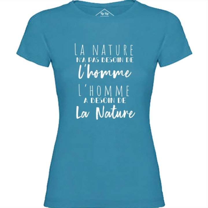 Tip Top Tshirt - T-shirt Femme L'homme et la nature - Made in France