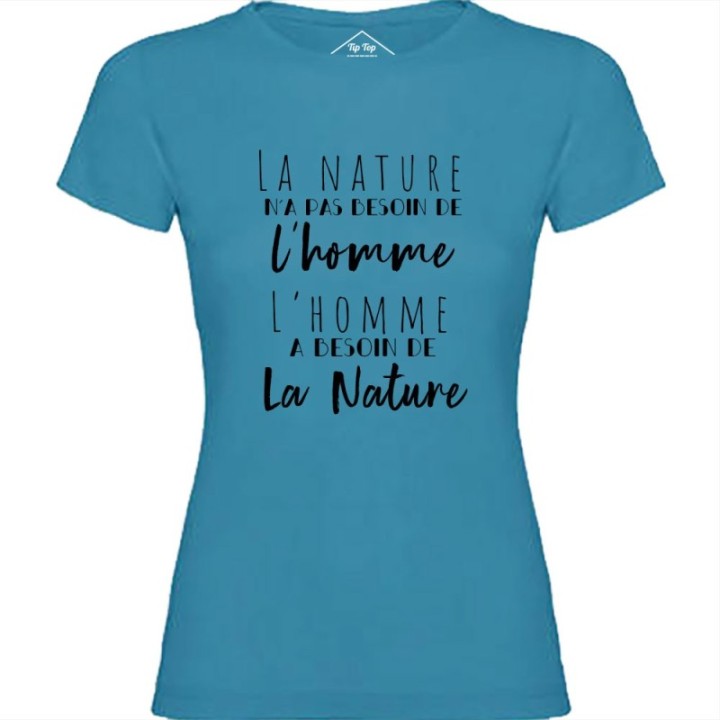 Tip Top Tshirt - T-shirt Femme L'homme et la nature - Made in France
