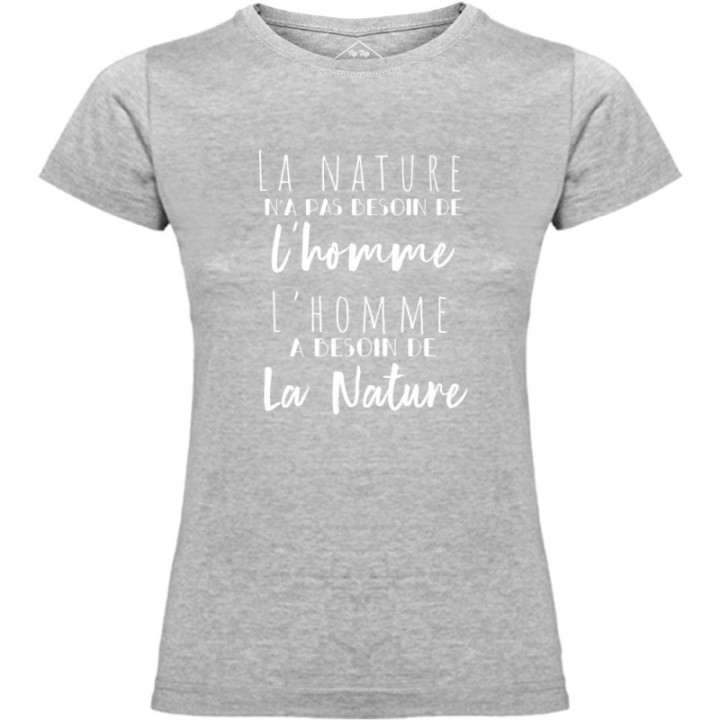 Tip Top Tshirt - T-shirt Femme L'homme et la nature - Made in France