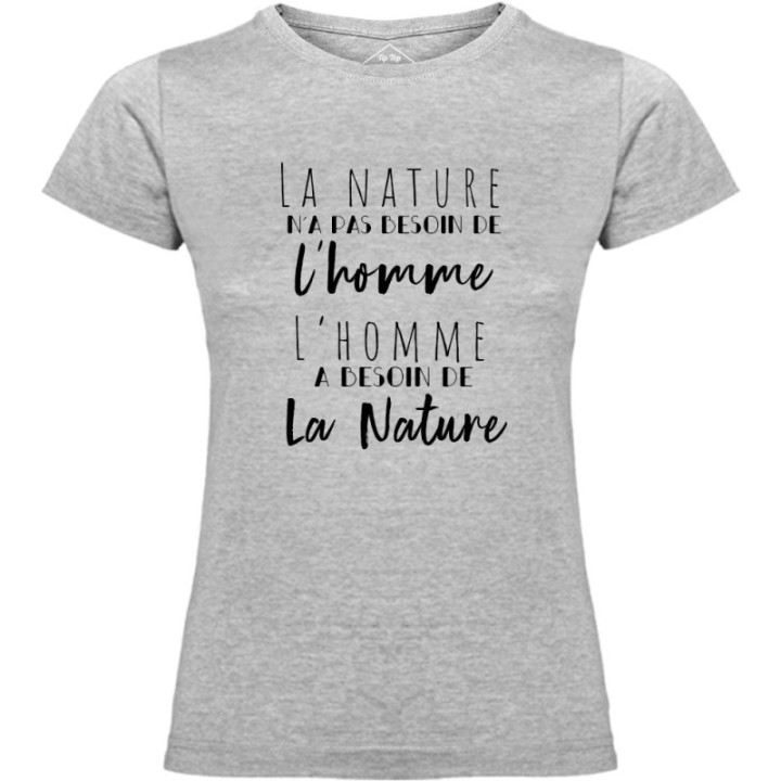 Tip Top Tshirt - T-shirt Femme L'homme et la nature - Made in France