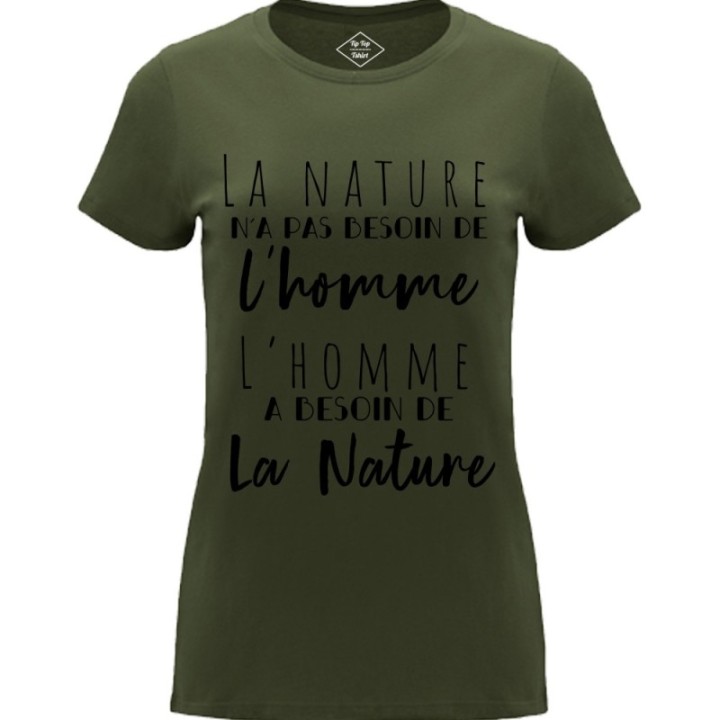 Tip Top Tshirt - T-shirt Femme L'homme et la nature - Made in France