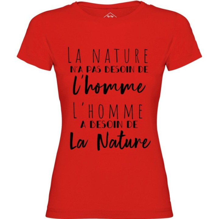 Tip Top Tshirt - T-shirt Femme L'homme et la nature - Made in France