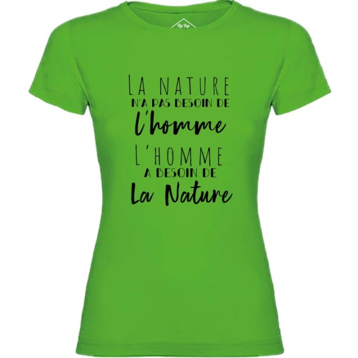 Tip Top Tshirt - T-shirt Femme L'homme et la nature - Made in France