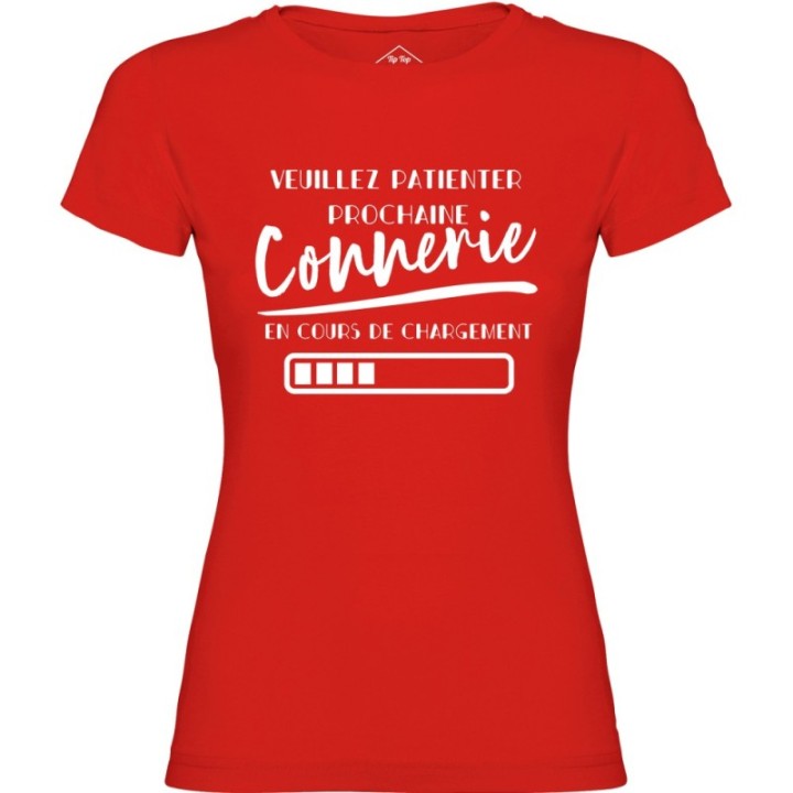 Tip Top Tshirt - T-shirt Femme Connerie en cours de chargement - Made in France