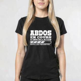 Tip Top Tshirt - T-shirt Femme Abdos en cours d'installation - Made in France