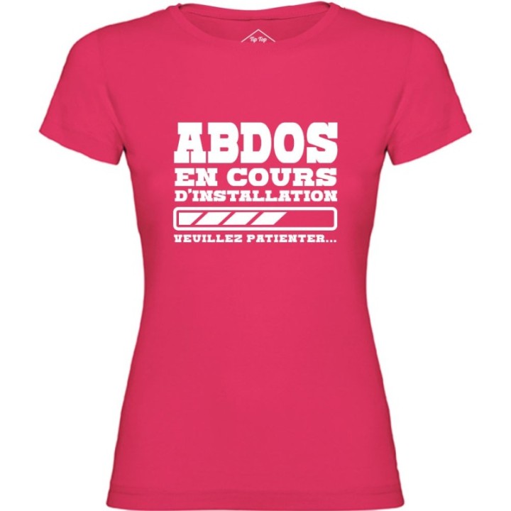 Tip Top Tshirt - T-shirt Femme Abdos en cours d'installation - Made in France