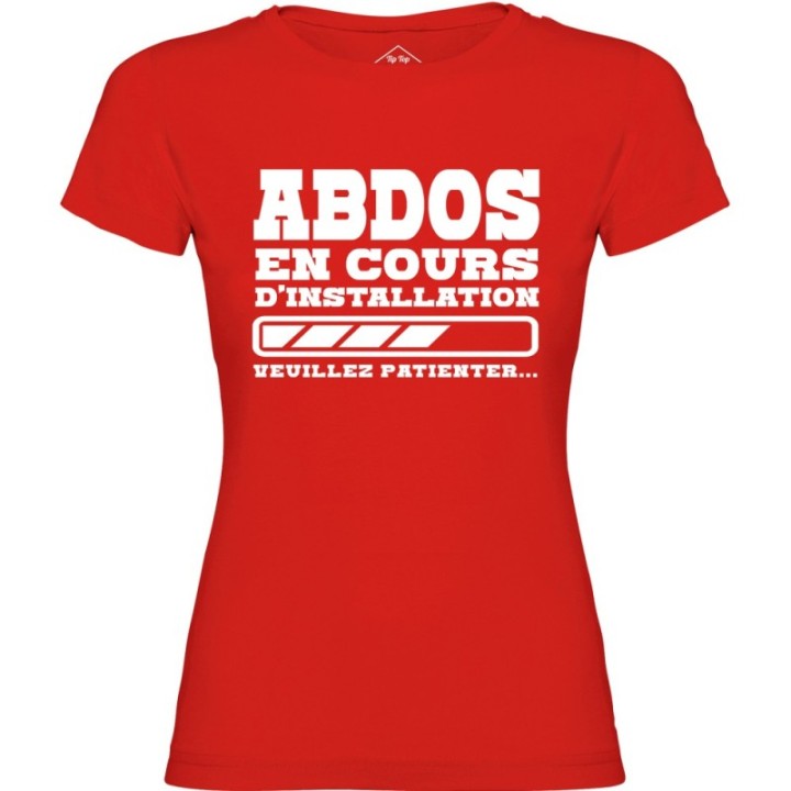 Tip Top Tshirt - T-shirt Femme Abdos en cours d'installation - Made in France