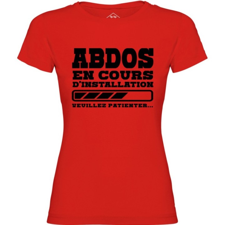 Tip Top Tshirt - T-shirt Femme Abdos en cours d'installation - Made in France