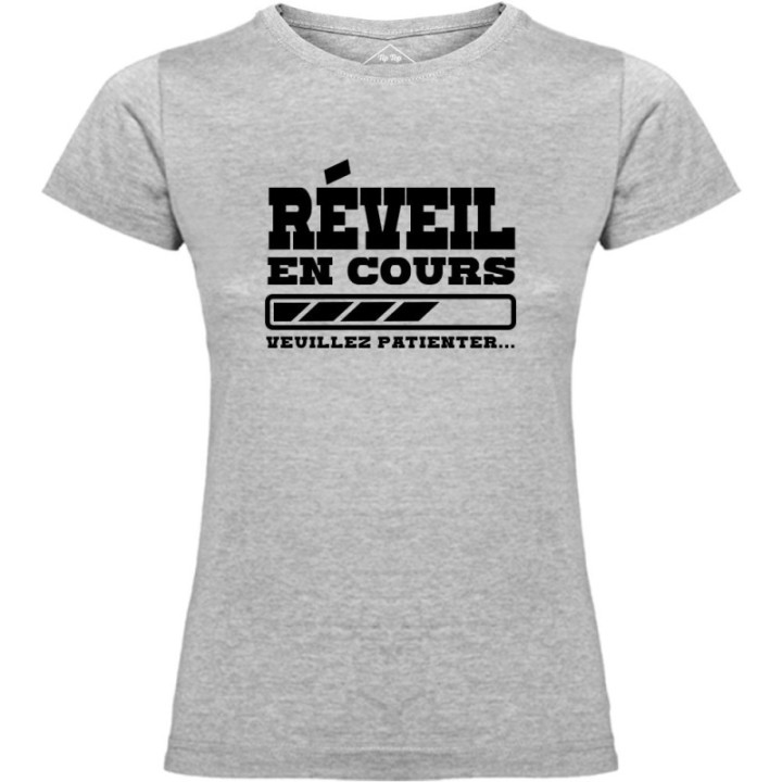 Tip Top Tshirt - T-shirt Femme Réveil en cours - Made in France