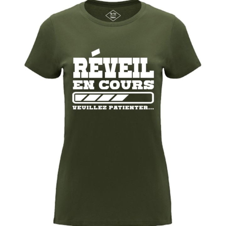 Tip Top Tshirt - T-shirt Femme Réveil en cours - Made in France