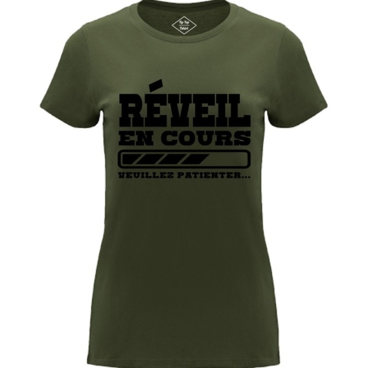 Tip Top Tshirt - T-shirt Femme Réveil en cours - Made in France