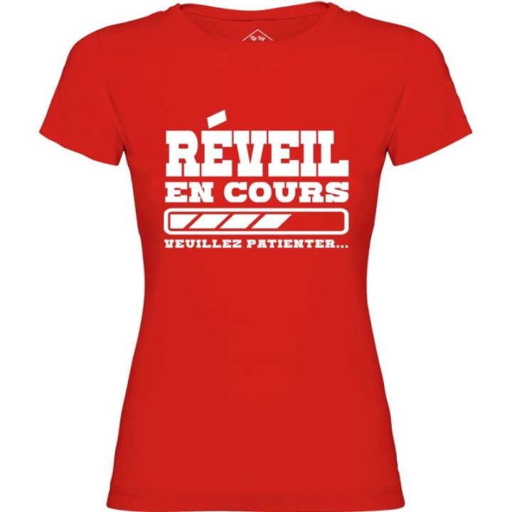 Tip Top Tshirt - T-shirt Femme Réveil en cours - Made in France
