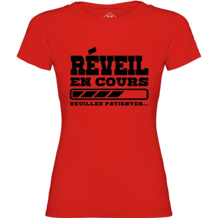 Tip Top Tshirt - T-shirt Femme Réveil en cours - Made in France