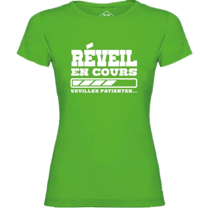 Tip Top Tshirt - T-shirt Femme Réveil en cours - Made in France