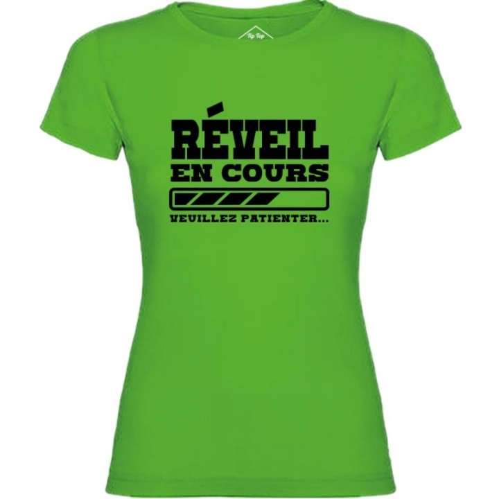 Tip Top Tshirt - T-shirt Femme Réveil en cours - Made in France