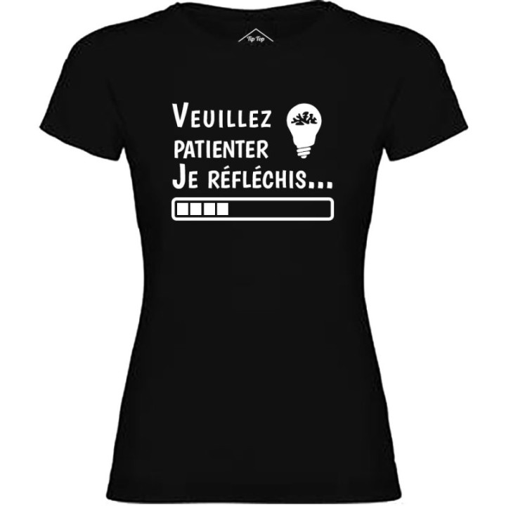 Tip Top Tshirt - T-shirt Femme Je réfléchis - Made in France