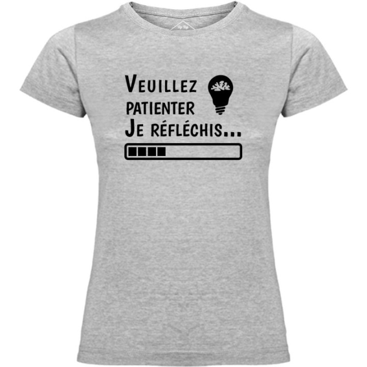 Tip Top Tshirt - T-shirt Femme Je réfléchis - Made in France