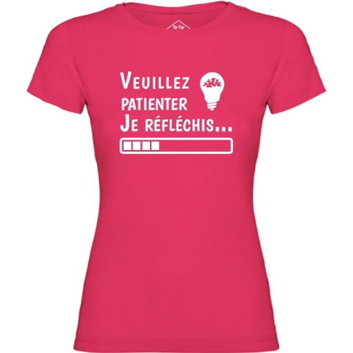 Tip Top Tshirt - T-shirt Femme Je réfléchis - Made in France