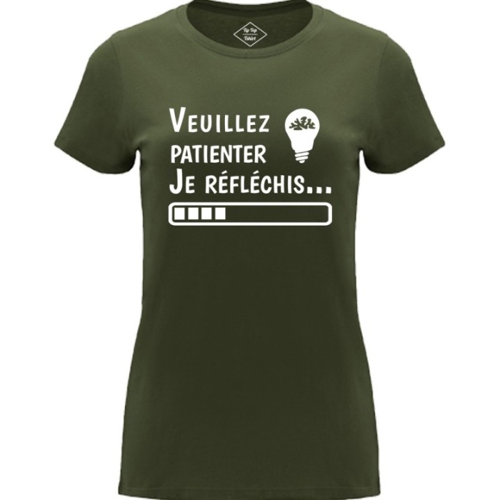 Tip Top Tshirt - T-shirt Femme Je réfléchis - Made in France