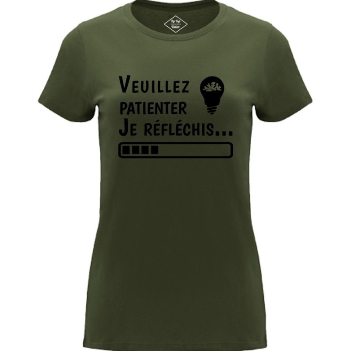 Tip Top Tshirt - T-shirt Femme Je réfléchis - Made in France