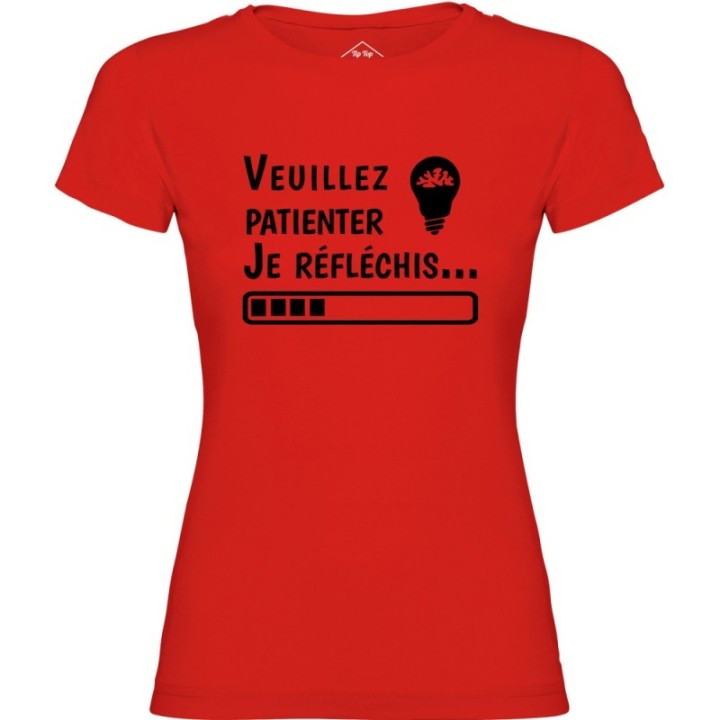 Tip Top Tshirt - T-shirt Femme Je réfléchis - Made in France